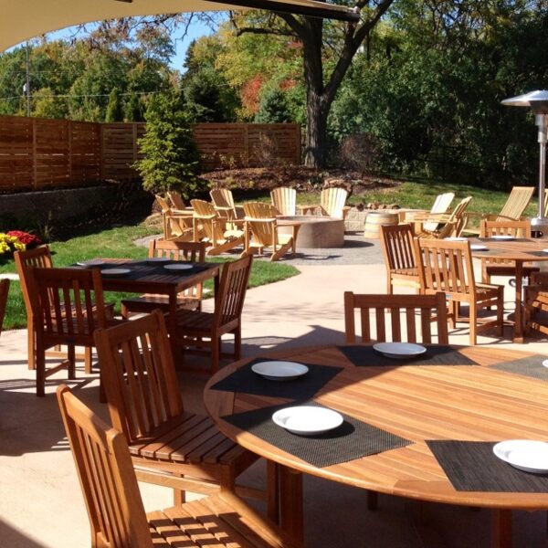 Wood Bistro Tables and Chairs
