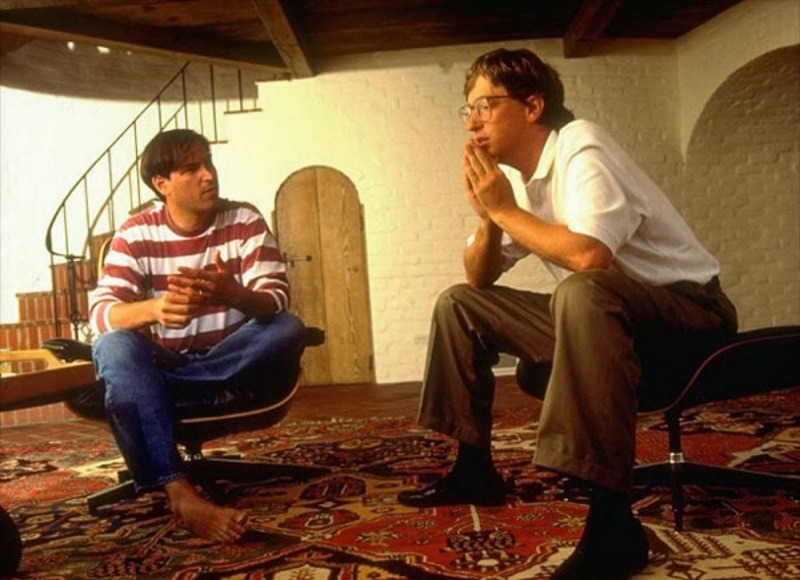 Bill Gates and Steve Jobs on Eames Lounge Chair