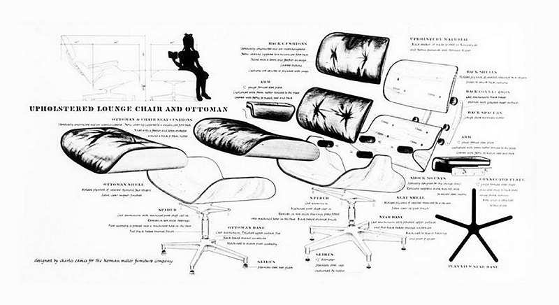 Eames Lounge Chair-Knock Down Structure
