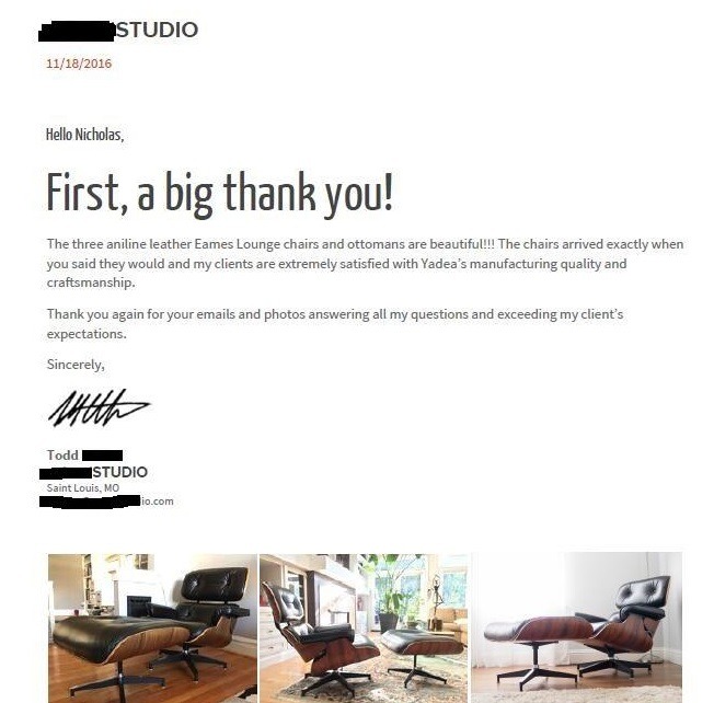 Eames Lounge Chair Replica Customer Review 3