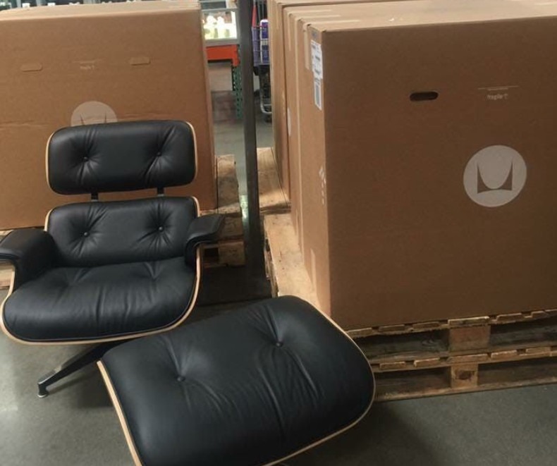 Eames Lounge Chair with Packing Box