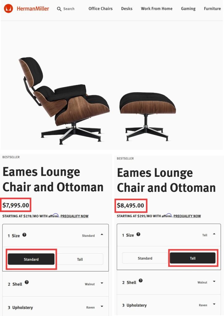 Herman Miller Eames Lounge Chair Prices