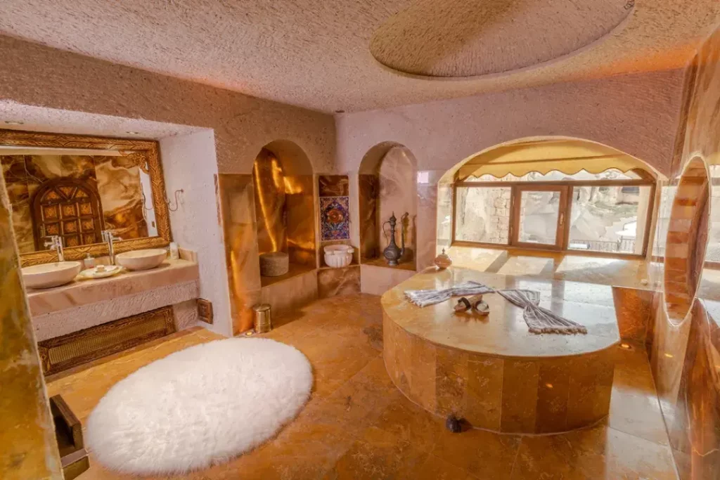 Cave Hotels in Turkey 33 Byzantine-King-Suite-Bathroom
